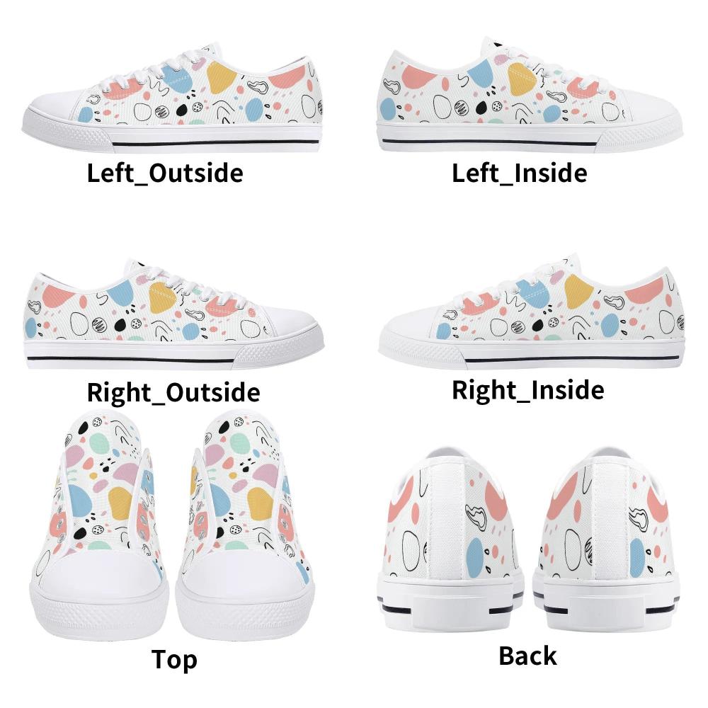 Abstract Pastels Ladies Canvas Shoes