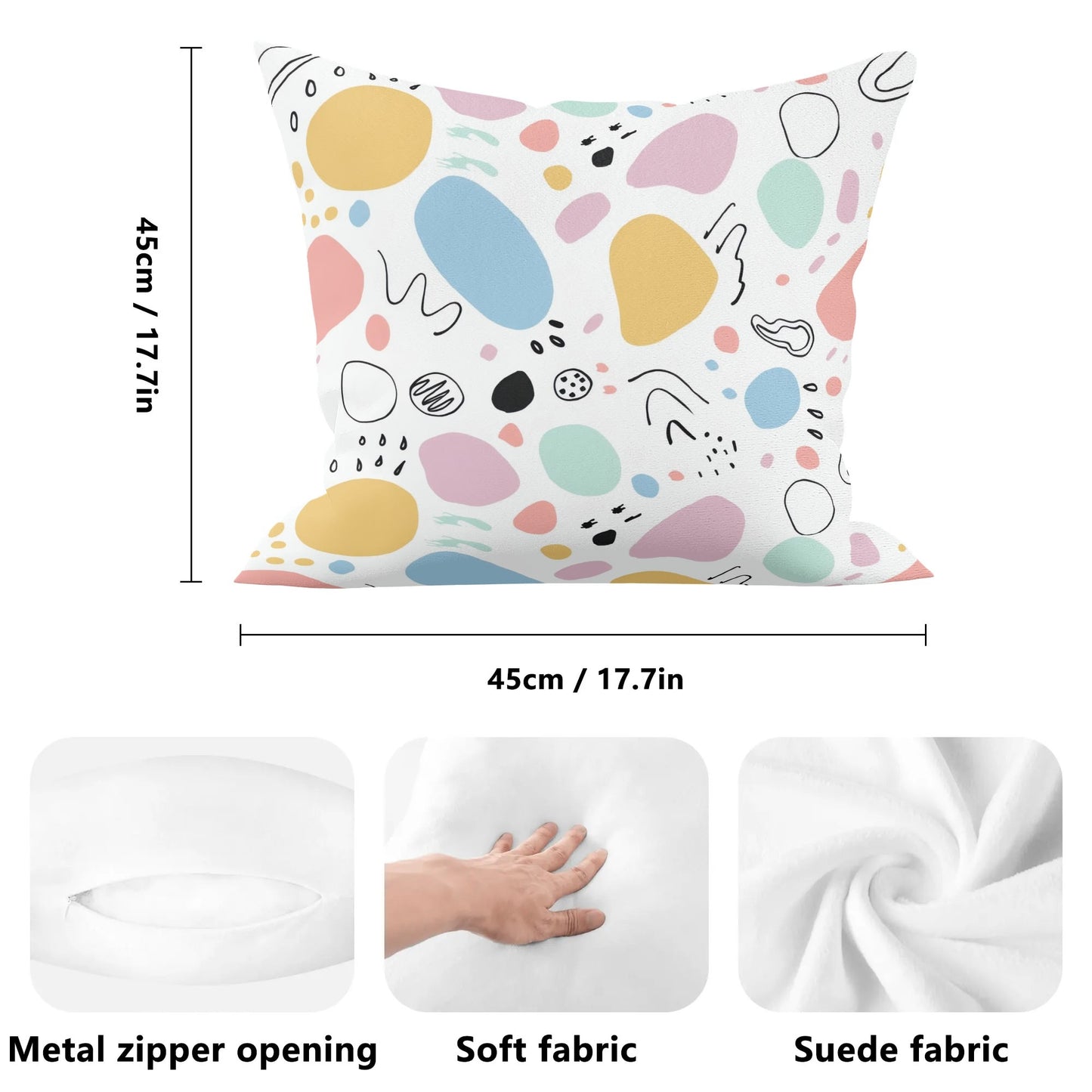 Abstract Pastels Pillow Cover