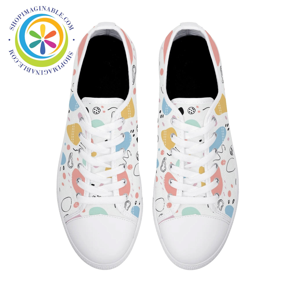 Abstract Pastels Ladies Canvas Shoes
