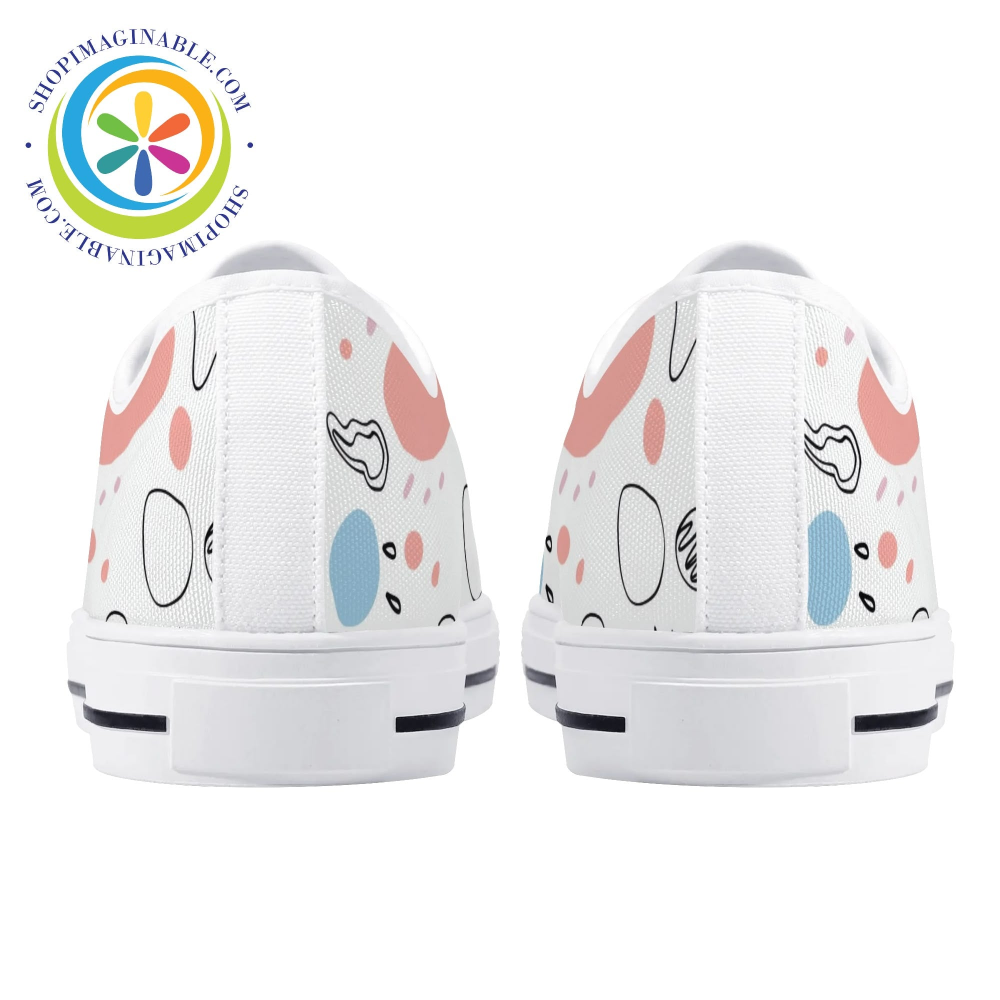 Abstract Pastels Ladies Canvas Shoes