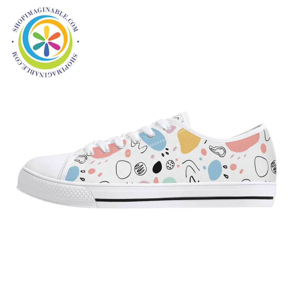 Abstract Pastels Ladies Canvas Shoes