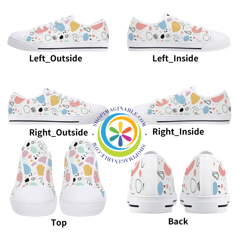 Abstract Pastels Ladies Canvas Shoes