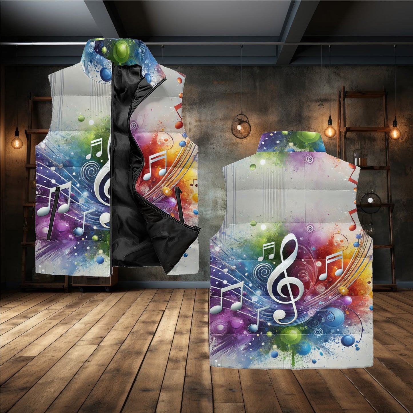 Music Lovers Puffer Vest
