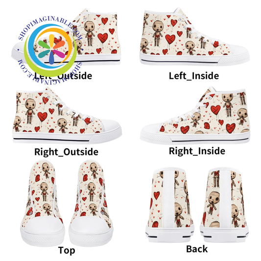 VooDoo Love Ladies High Top Canvas Shoes-ShopImaginable.com