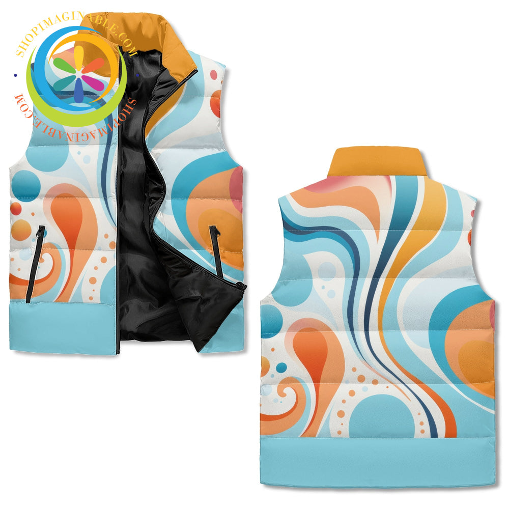 Abstract Art Unisex Zip Up Puffer Vest