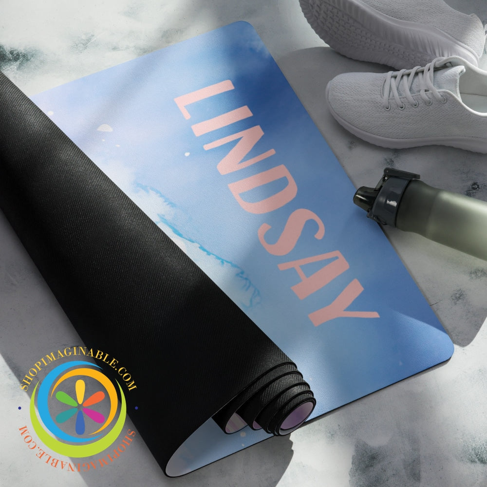 Beachside Personalized Name Yoga Mat