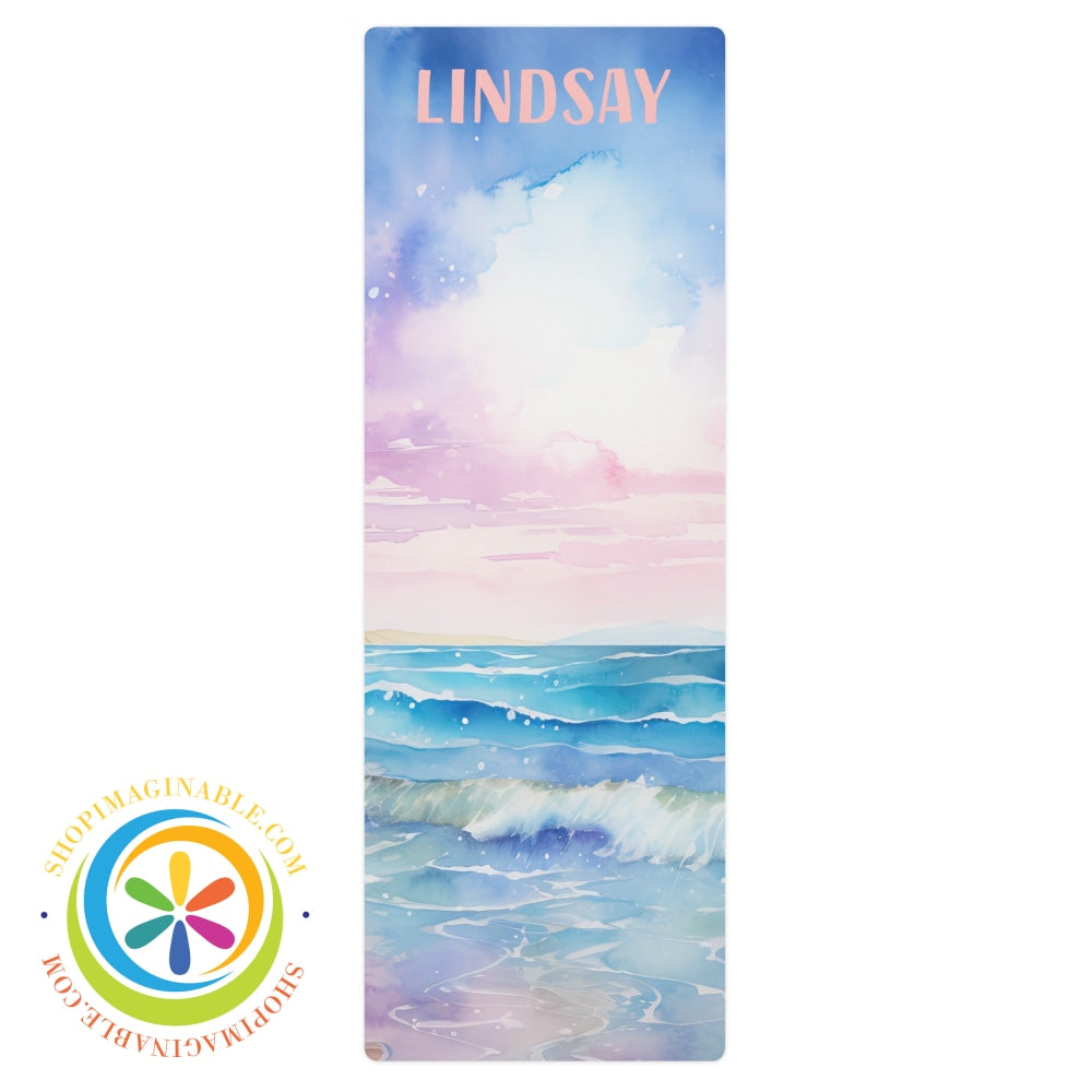 Beachside Personalized Name Yoga Mat