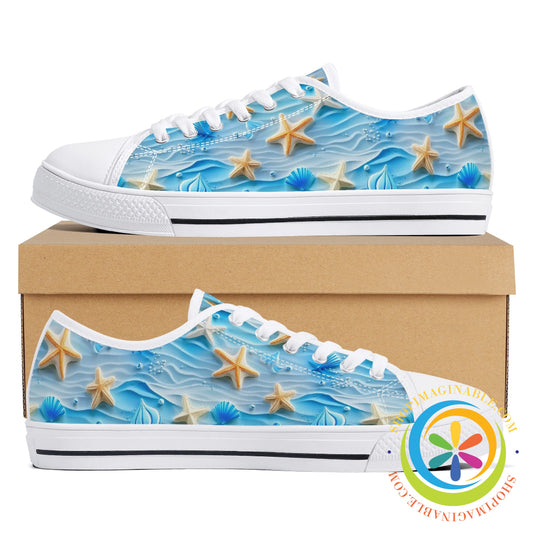 Beachside Seaside Ladies Low Top Canvas Shoes