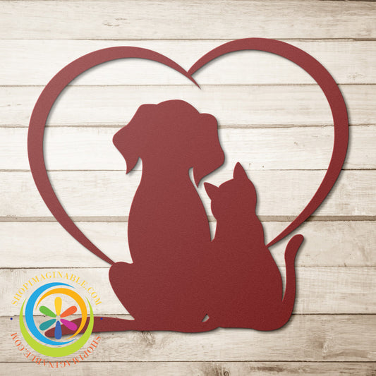 Best Friends Forever Metal Wall Decor Red / 12 Inch Art