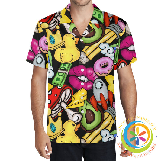 Big Bold & Fun Mens Hawaiian Casual Shirt