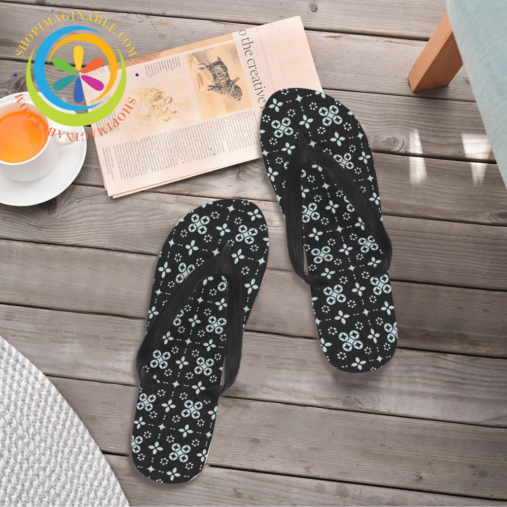 Black Batik Mens & Ladies Flip-Flops