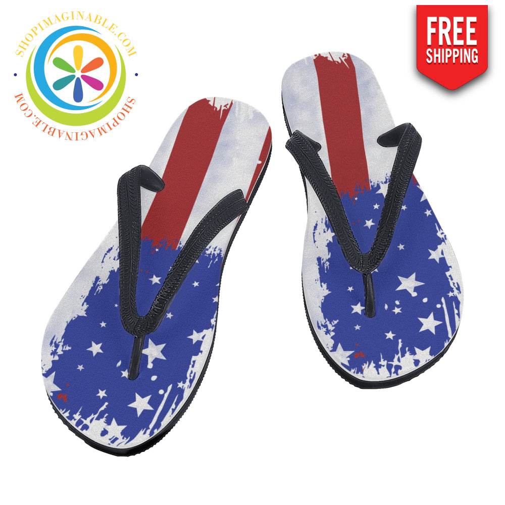 Born In The Usa Mens & Ladies Flip-Flops Small (Us 5-6 /Eu 35-37) / 2