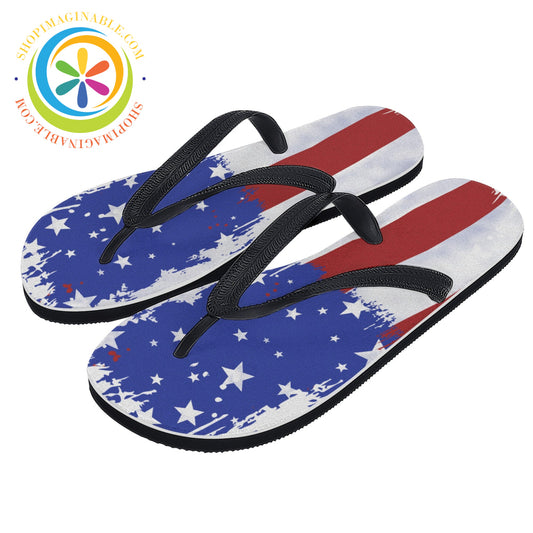 Born In The Usa Mens & Ladies Flip-Flops Small (Us 7-8/Eu 40-42) / 1