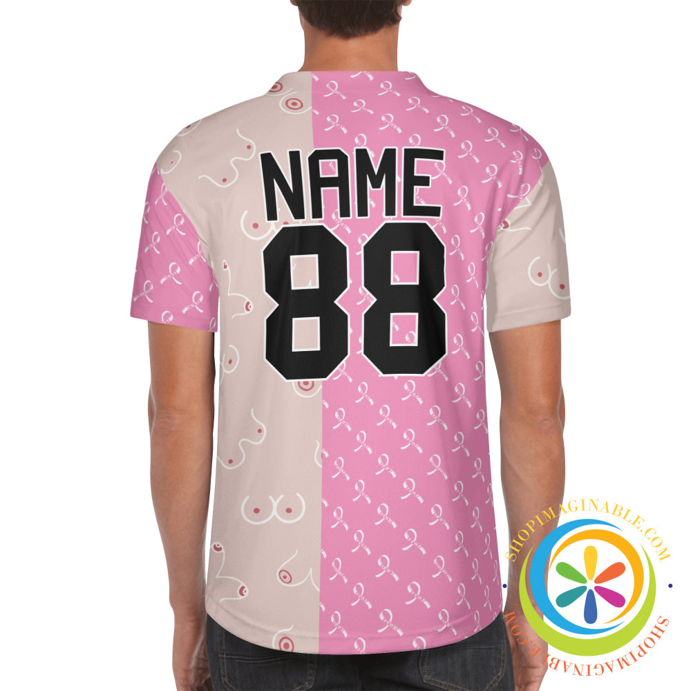 Breast Cancer Boobies Unisex Baseball Jersey