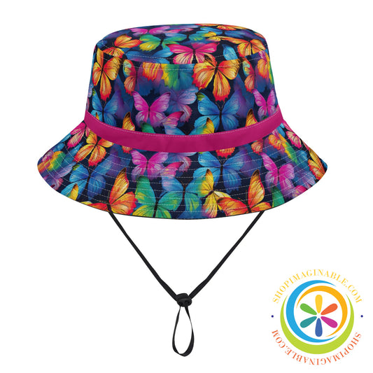 Butterfly Rainbow Kisses Bucket Hat