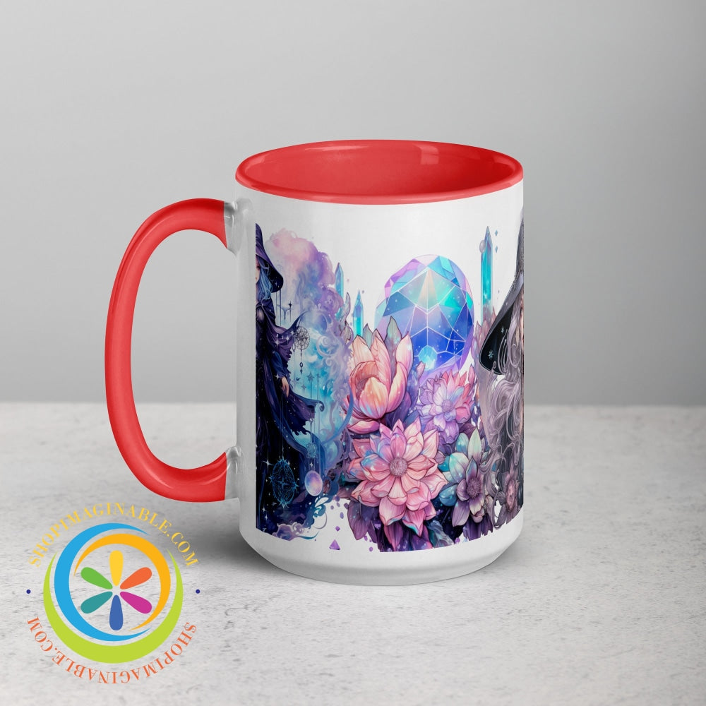 Celestial Enchanting Witch Mug With Color Inside Home Decor