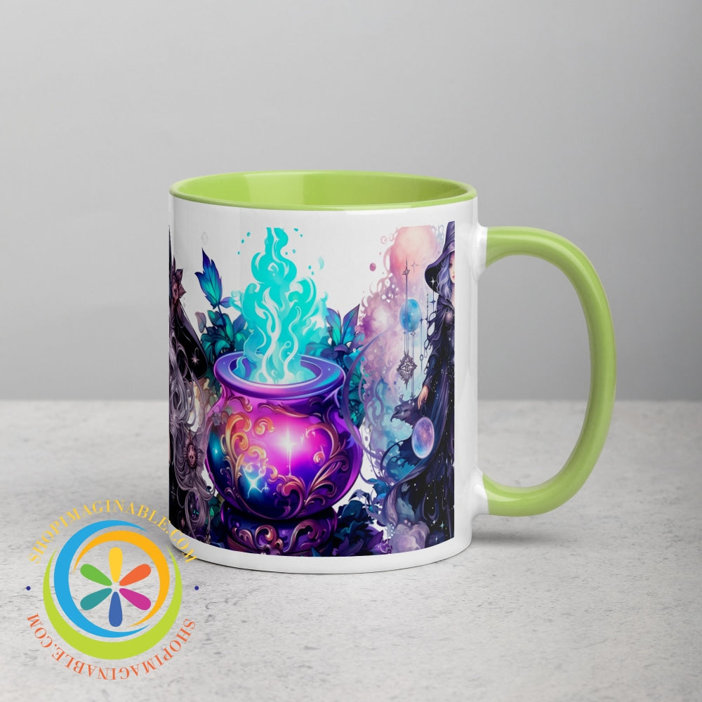 Celestial Enchanting Witch Mug With Color Inside Home Decor