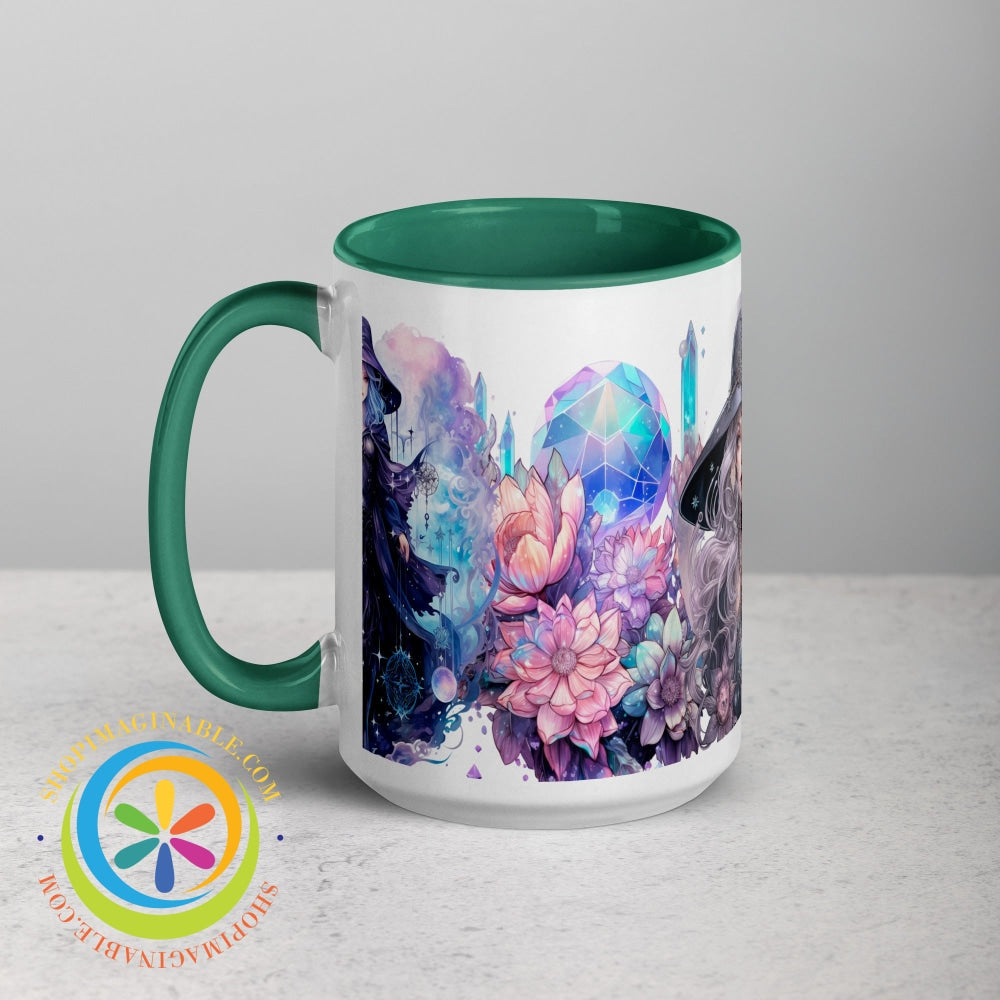 Celestial Enchanting Witch Mug With Color Inside Home Decor