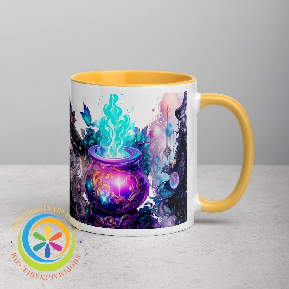 Celestial Enchanting Witch Mug With Color Inside Home Decor