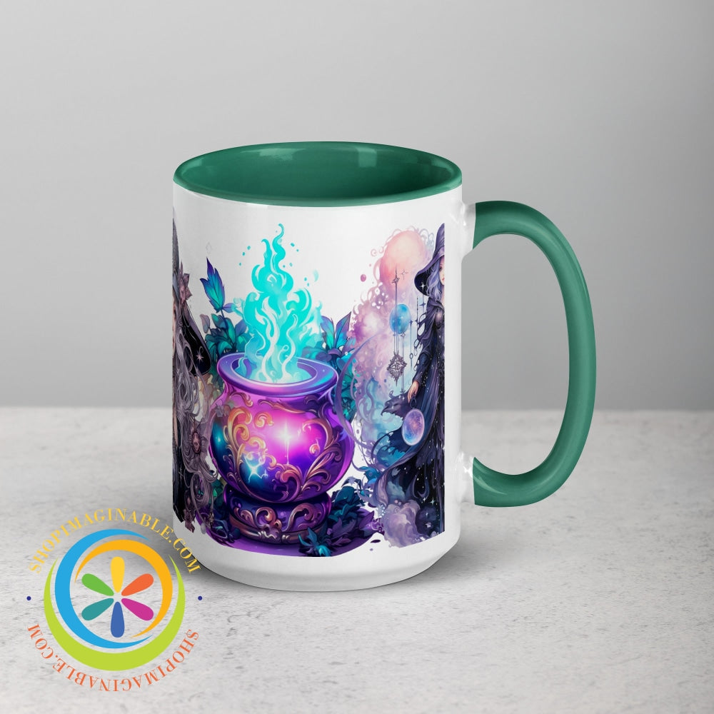 Celestial Enchanting Witch Mug With Color Inside Home Decor