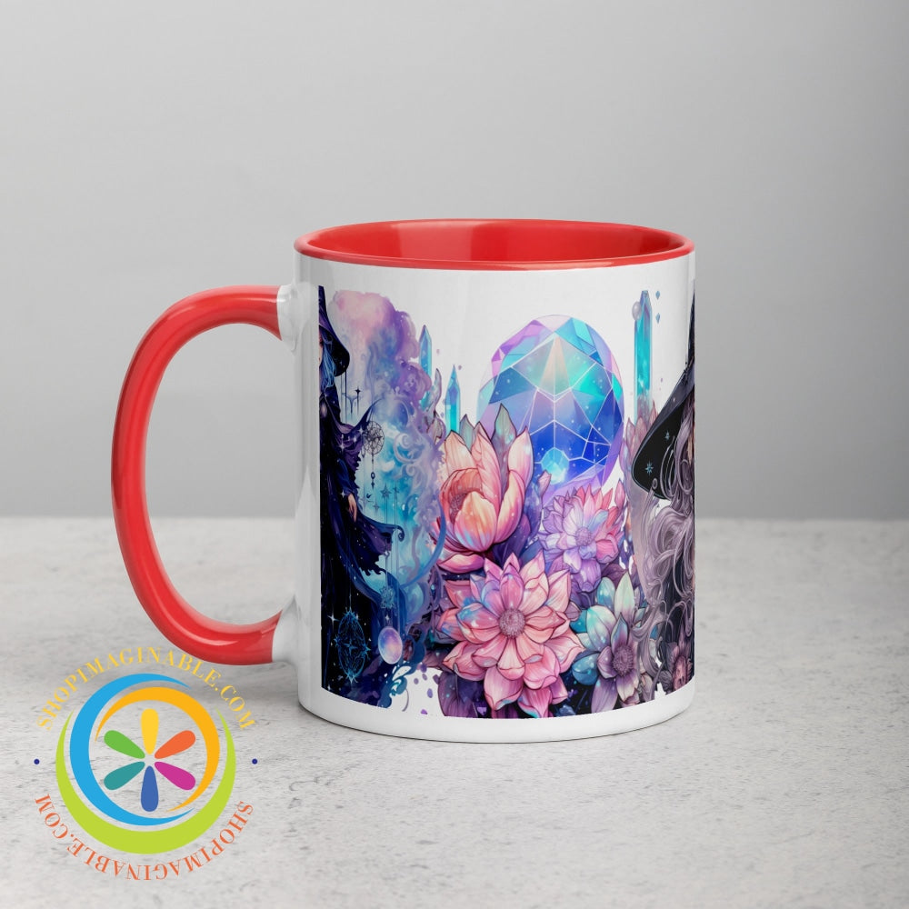 Celestial Enchanting Witch Mug With Color Inside Home Decor