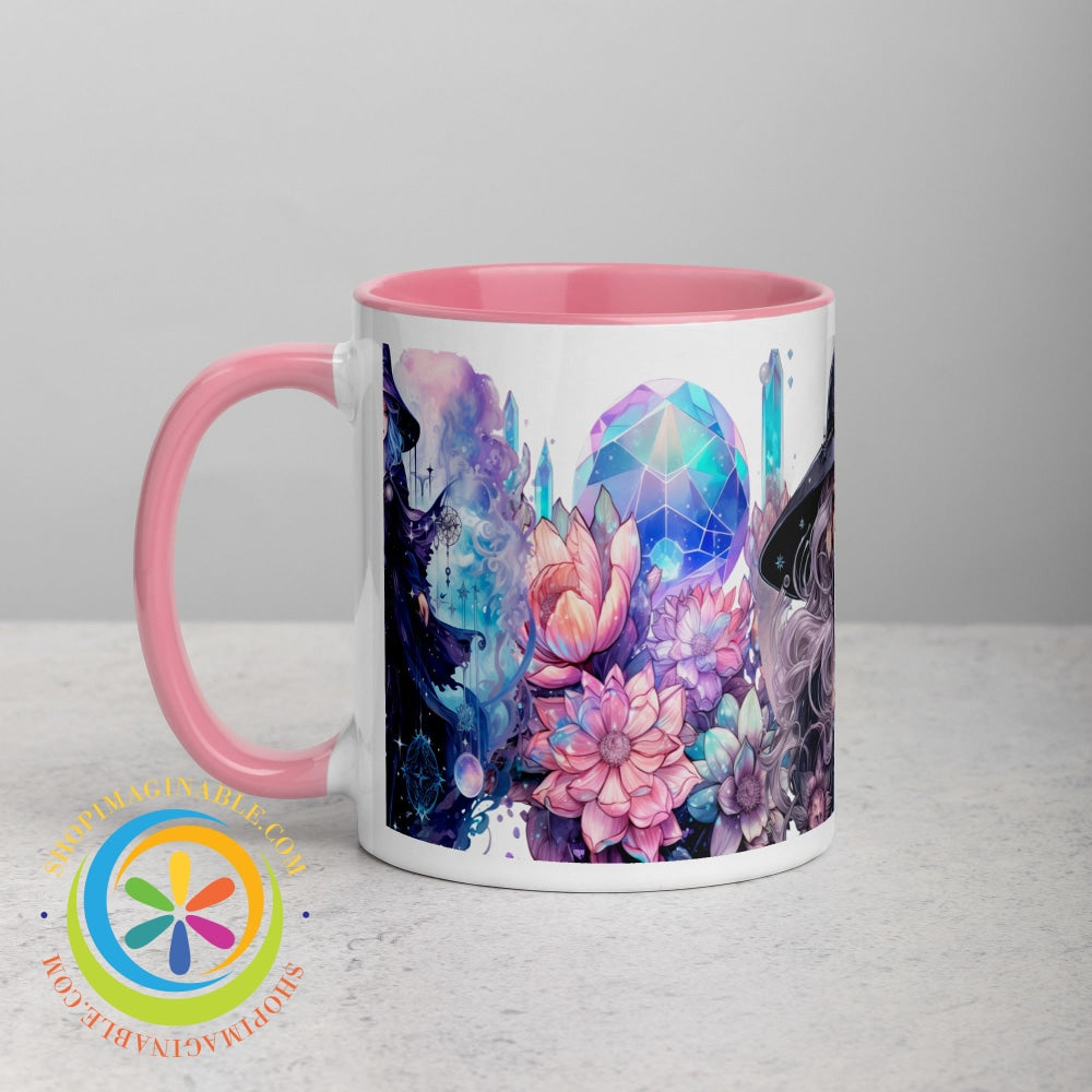 Celestial Enchanting Witch Mug With Color Inside Home Decor