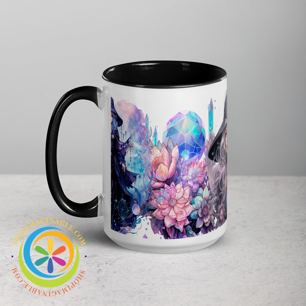 Celestial Enchanting Witch Mug With Color Inside Home Decor