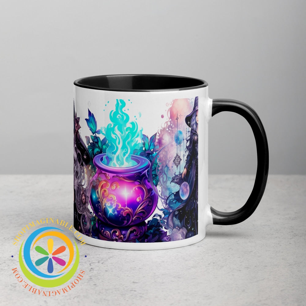 Celestial Enchanting Witch Mug With Color Inside Home Decor