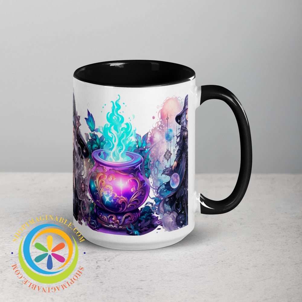 Celestial Enchanting Witch Mug With Color Inside Home Decor