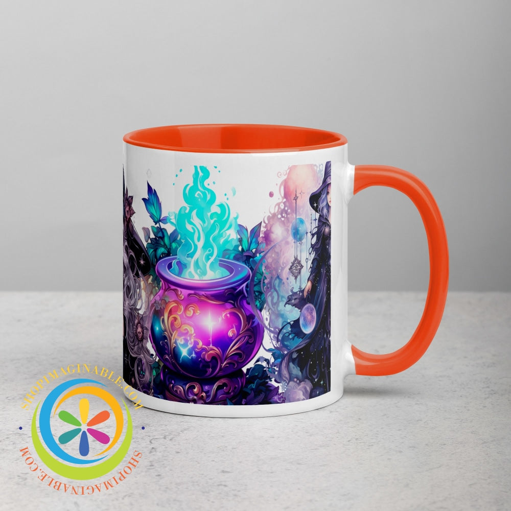 Celestial Enchanting Witch Mug With Color Inside Home Decor