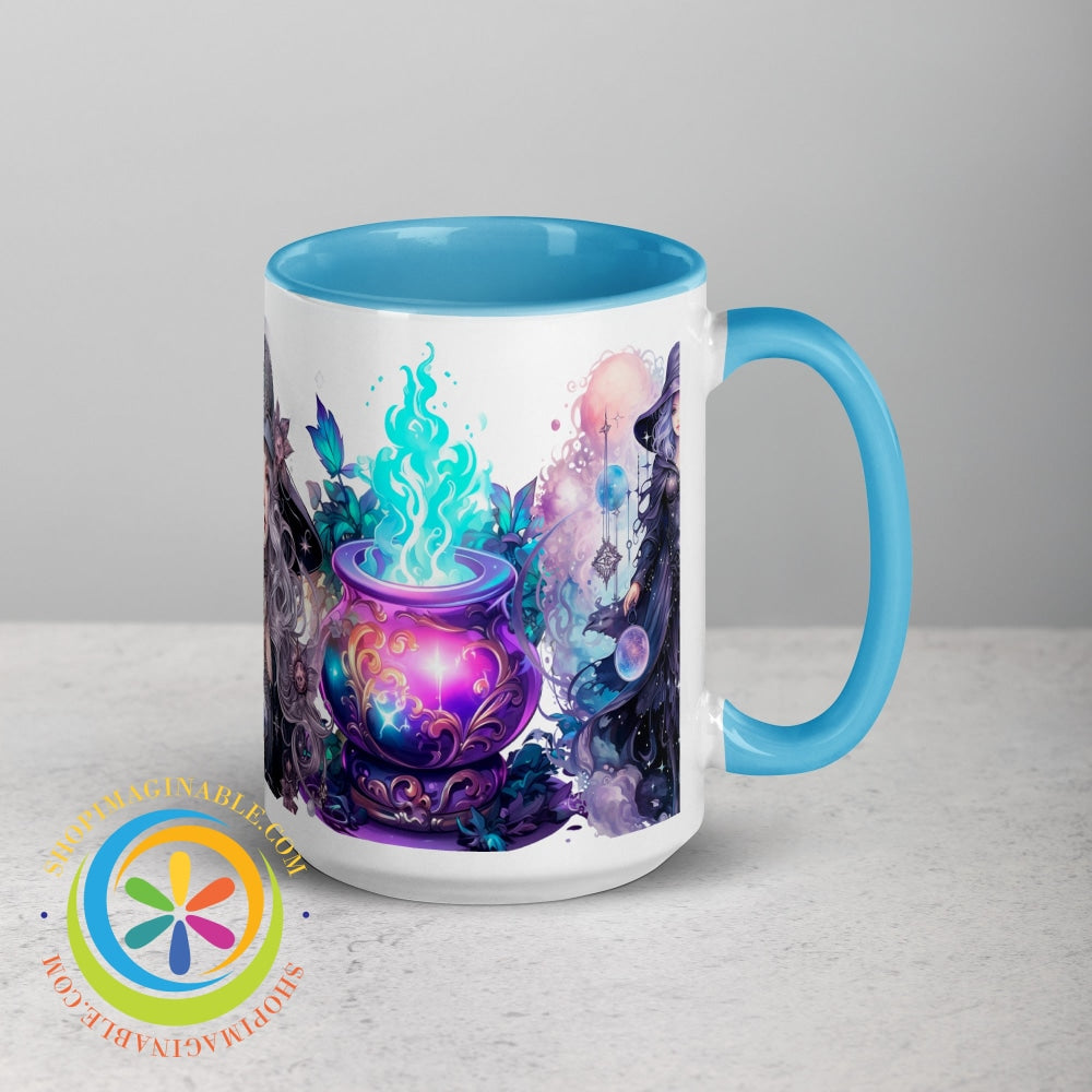 Celestial Enchanting Witch Mug With Color Inside Home Decor