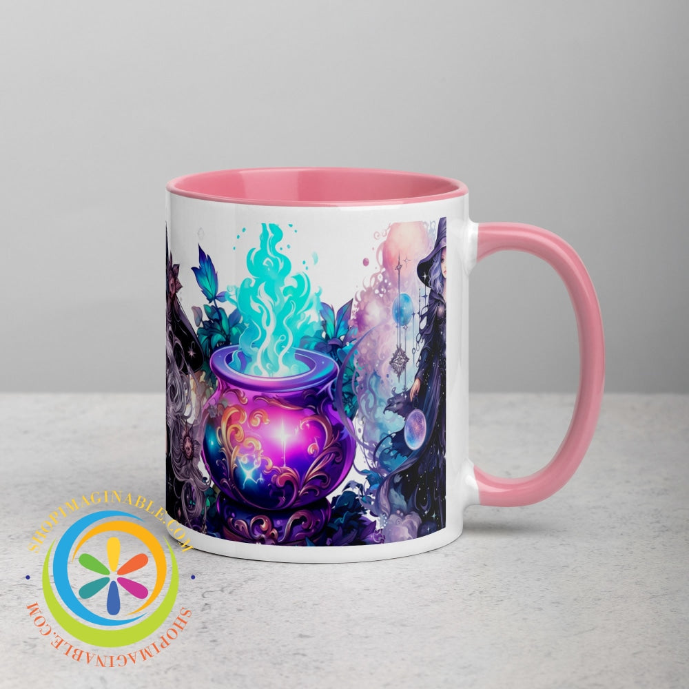 Celestial Enchanting Witch Mug With Color Inside Home Decor