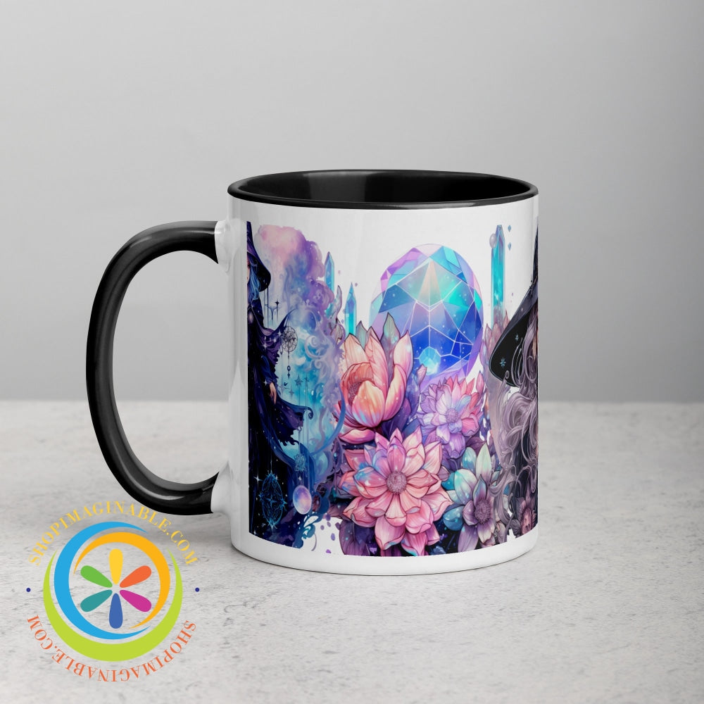 Celestial Enchanting Witch Mug With Color Inside Home Decor