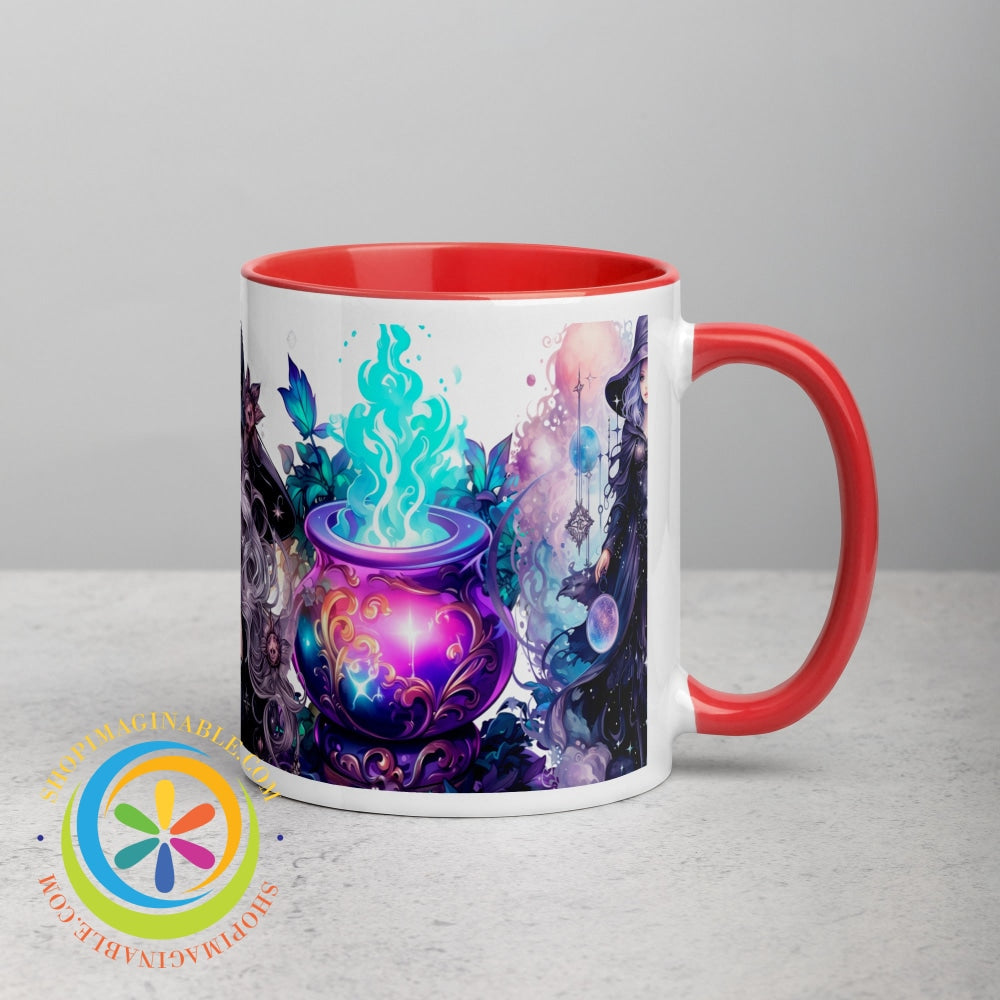 Celestial Enchanting Witch Mug With Color Inside Home Decor