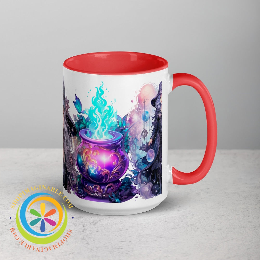 Celestial Enchanting Witch Mug With Color Inside Home Decor