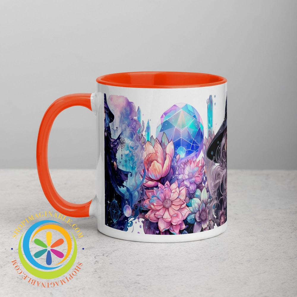 Celestial Enchanting Witch Mug With Color Inside Home Decor