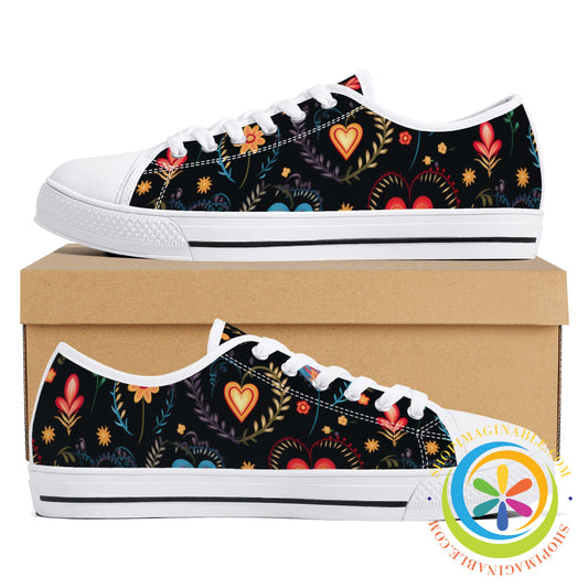 Cherished Blooms Ladies Low Top Canvas Shoes Us12 (Eu44)