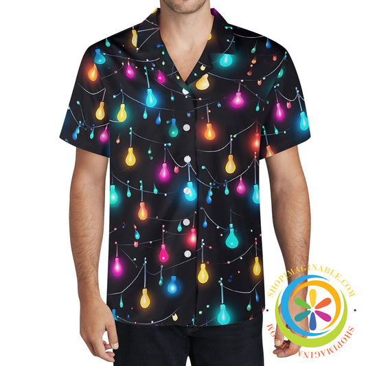 Christmas Light Strings Hawaiian Casual Shirt Hawaiian