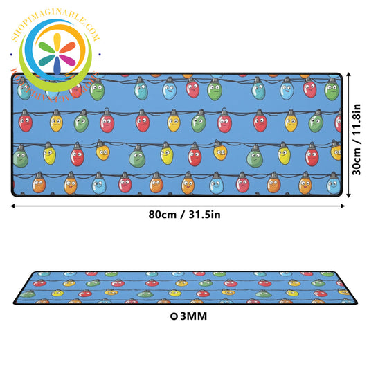 Christmas Lights Large Gaming Mouse Pad