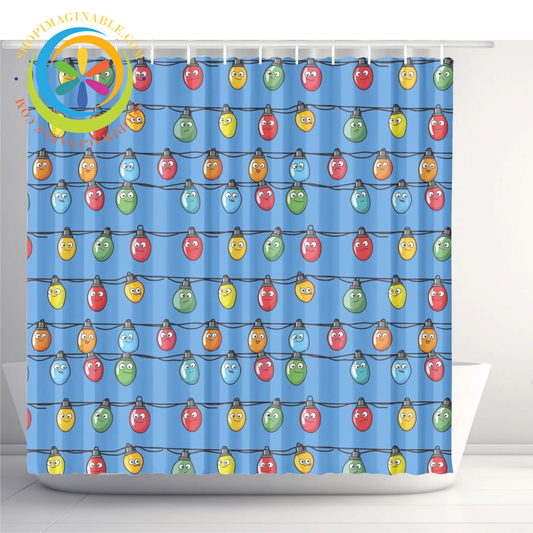 Christmas Lights Shower Curtain