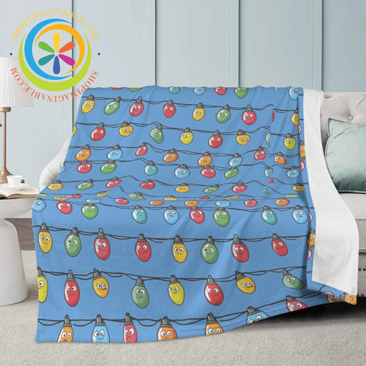 Christmas Lights Soft Premium Fleece Blanket