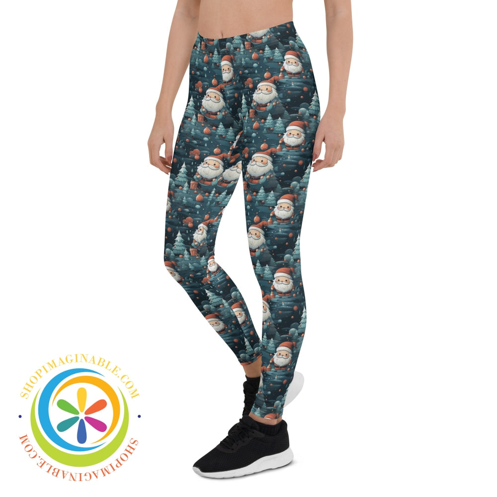 Christmas Santa Full Length Athleisure Leggings Leggings