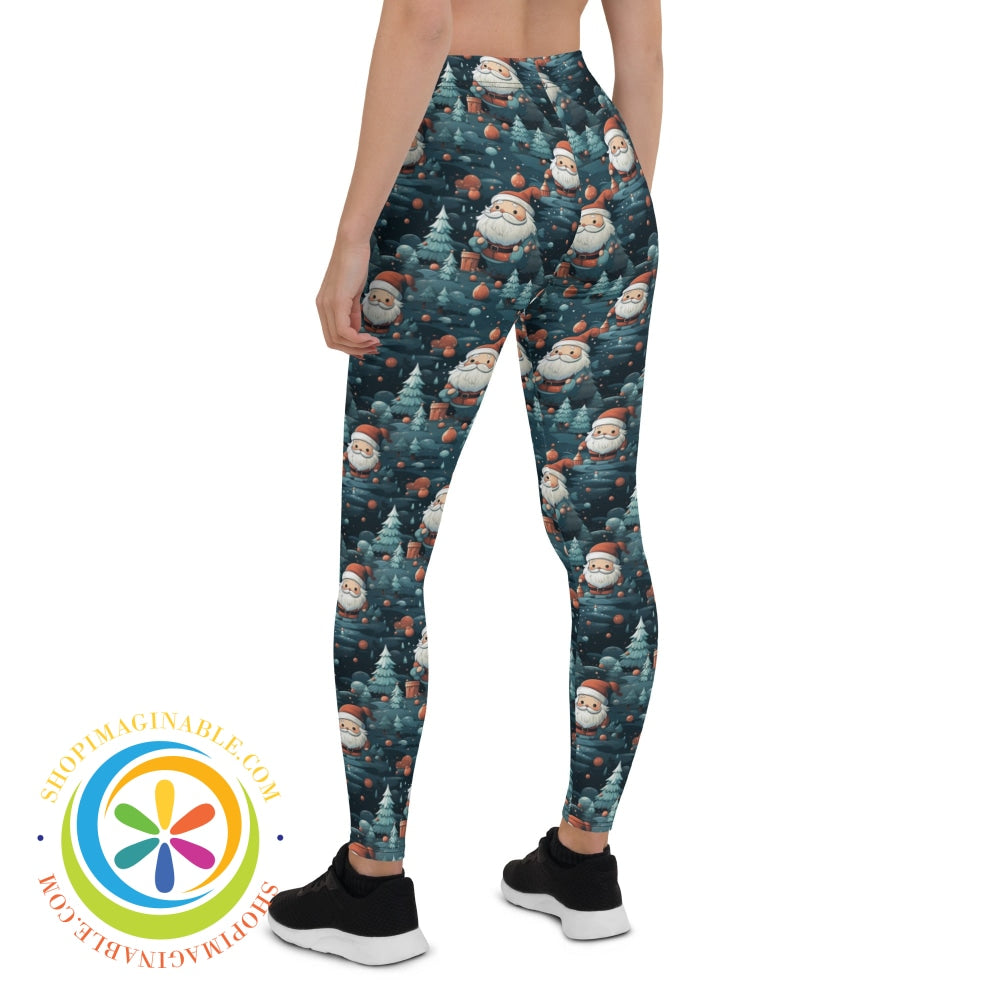 Christmas Santa Full Length Athleisure Leggings Leggings
