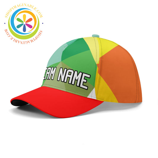 Colorful Red Abstract Baseball Hat