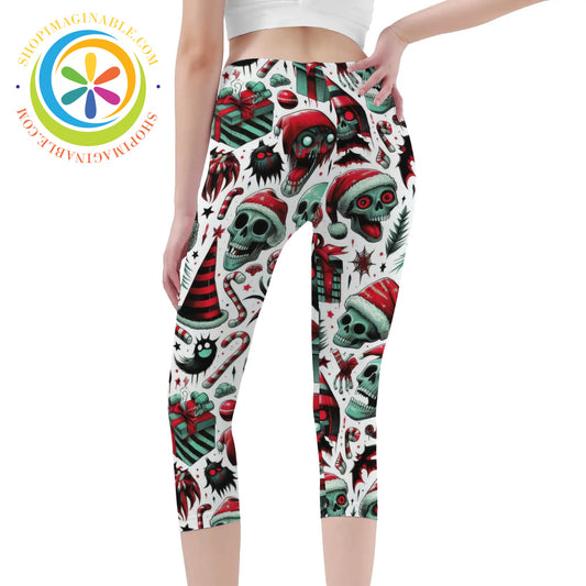 Creepy Christmas Capris Leggings Yoga Pants