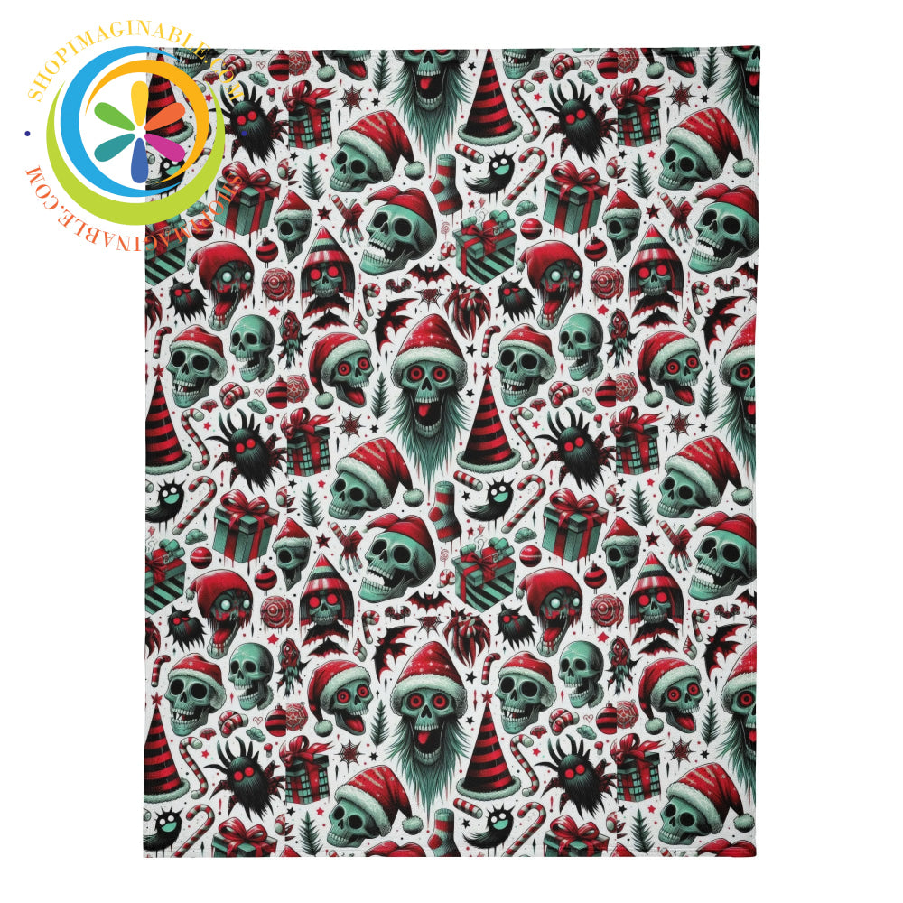 Creepy Christmas Soft Premium Fleece Blanket