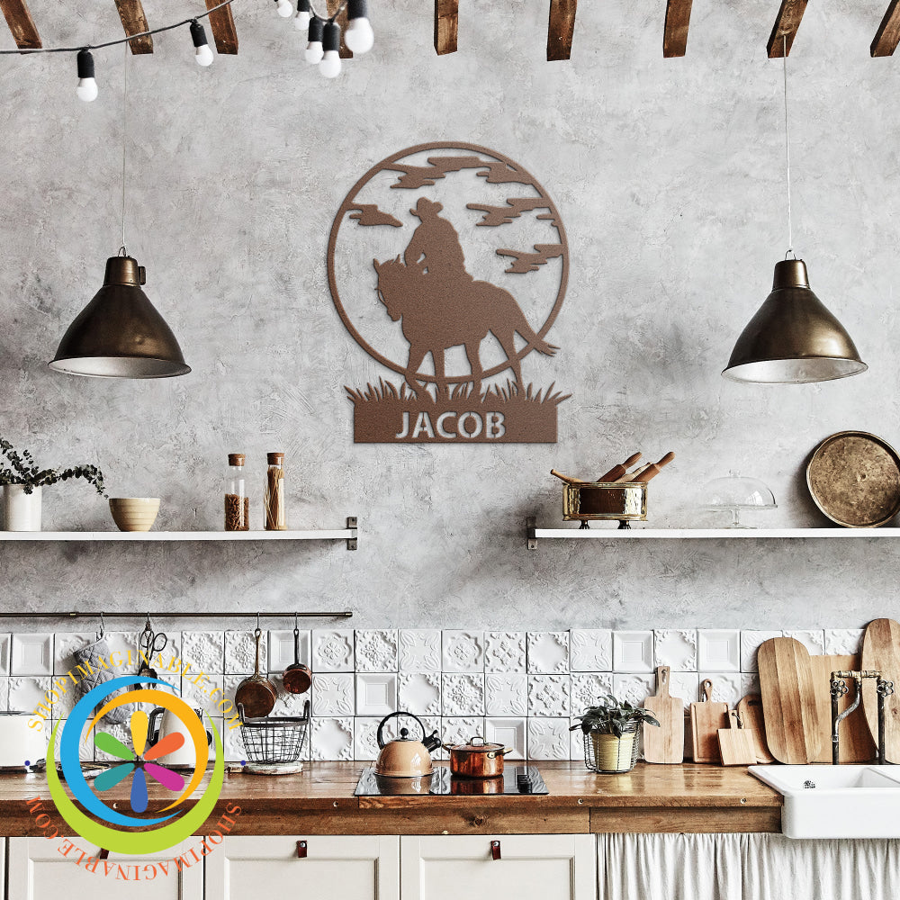 Custom Cowboy Metal Wall Décor Art