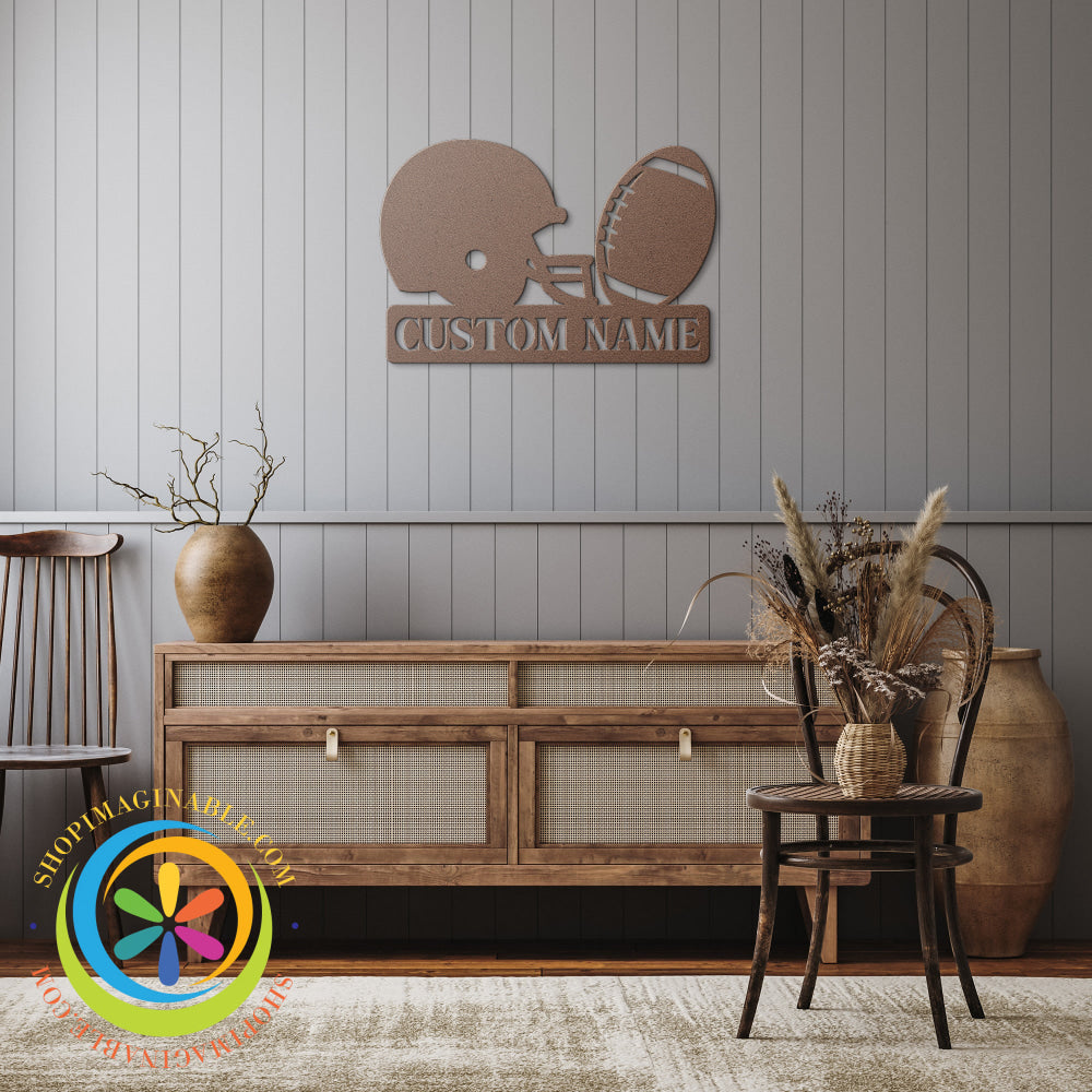 Custom Football Player Metal Wall Decor Art
