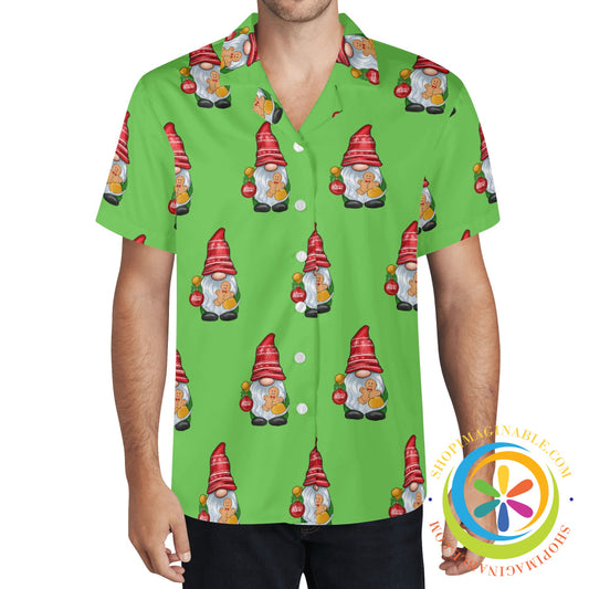 Cute Christmas Gnome Party Hawaiian Casual Shirt