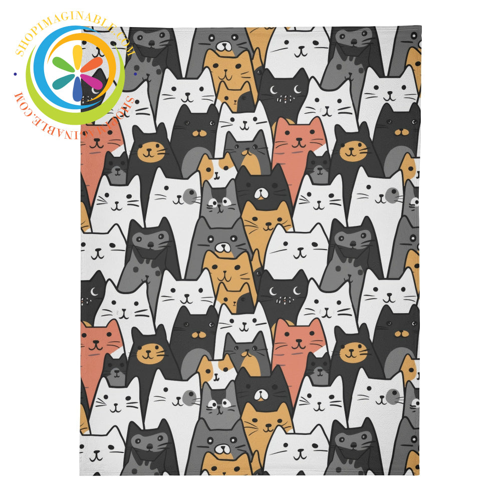 Cute Kitty Cats Soft Premium Fleece Blanket Blanket